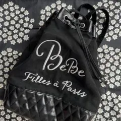 BeBe ♡ ロゴ刺繍 リュック 黒のサムネイル
