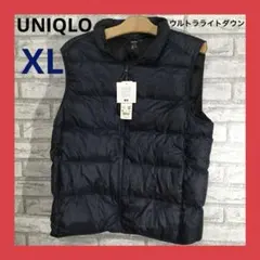 新品 ユニクロ ウルトラライトダウン ベスト メンズ XL ネイビー
