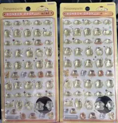 ポムポムプリン ボンボンドロップミニシール2シートセット　正規品