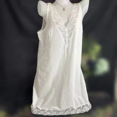 MC300 ジュエル　サイズ104-丈90 綺麗な花柄レース　スリップ　綿40%