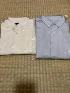 【送料込】familiar長袖ブラウス2枚セットブルー120白100