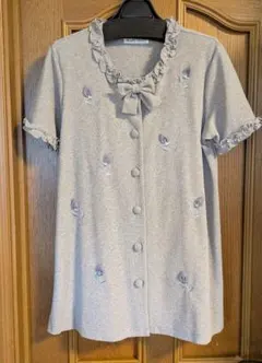GALLERY VISCONTI グレー 半袖チュニック