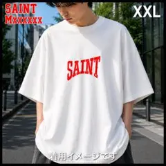 87【希少XXL】セントマイケル ロゴ　Tシャツ XXL 白【人気】のサムネイル
