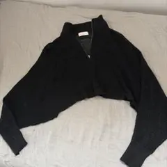 Choa Choa ハーフジップ メッシュニット ブラック 160
