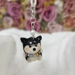 柴犬のフェルトキーホルダー