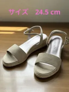 【新品】銀座かねまつ　スウェードサンダル/ 24.5cm