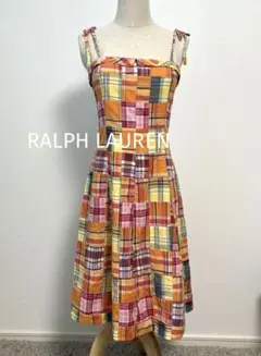 【ラルフローレン 】パッチワーク チェック柄 ワンピース サイズ9 レディース