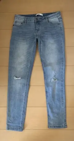 スキニーデニム ダメージジーンズ　【GRL】