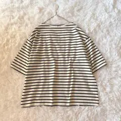 【フリークスストア】　Tシャツ　ボートネック ボーダー　半袖　白紺　M/S