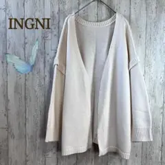 イング/INGNI/長袖ニットカーディガン/ボレロ/ラグラン袖/オフホワイト/M
