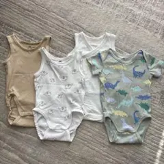 H&M・UNIQLOボディスーツ4点セット 4-6m