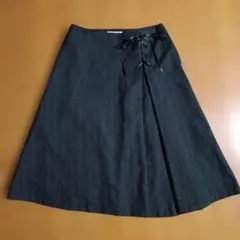 KUMIKYOKU ブラック フレアスカート