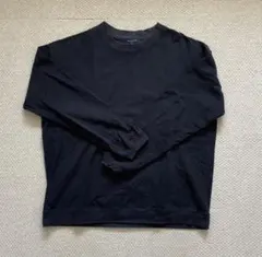 シンプル ブラック 長袖 トレーナー