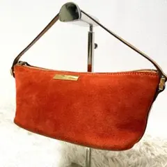 Gucci　Leather Handbag　Pouch　Orange Red