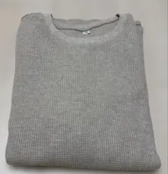 ユニクロ　ワッフルT ベージュ系　XLサイズ