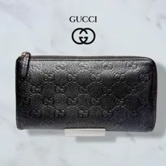 511 極美品 GUCCI マイクロシマ 長財布 ラウンドファスナー 黒 fo5
