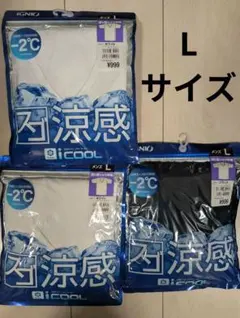 iCOOL 冷感Tシャツ Lサイズ ホワイト・ブラック 3点 セットのサムネイル
