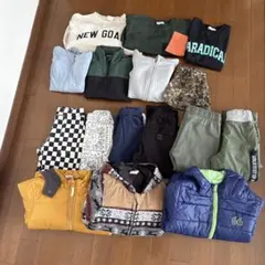男の子☆秋冬服まとめ売り 計16点セット　100,110センチ　バラ売り不可