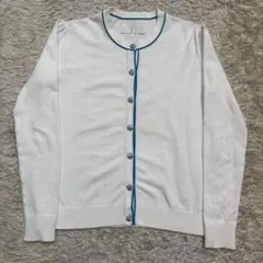 チェスティ chesty カーディガン　アイボリー系　柄ボタン　日本製　フリー