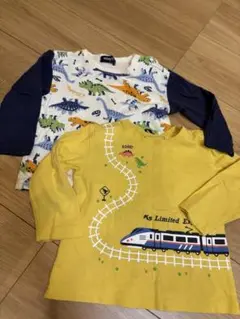 【klädskaap】恐竜と新幹線のTシャツ2点セット売り