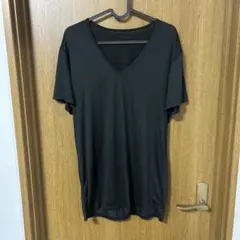 UNIQLO エアリズムVネックT L 09Black