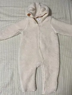 baby GAP フード付きロンパース クリーム色6-12ヶ月　70cm