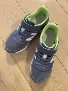 ニューバランス キッズ 19cm YT570GG3 グレー ライム スニーカー