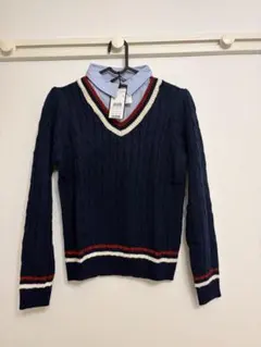 シャツレイヤード風ケーブルニットトップス INGNI