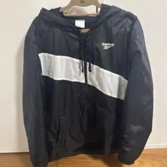 古着 Reebok CLASSIC ナイロンジャケット ブラック/ホワイト