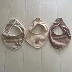 クマ　ナチュラル　スタイ 3枚セット