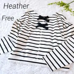 ヘザー　Heather　バックリボンドルマンプルオーバー　ボーダー　F