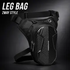 バイク用 レッグバッグ ヒップバッグ ボディバッグ ウエストバッグ ブラックのサムネイル