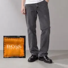 Hugo Boss ブランド デニムパンツ フェードブラック ストレート細身