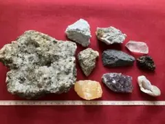 天然石 原石10種類セット（アメジスト・水晶・シトリン・他）