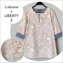 【美品♪】J.sloane リバティプリント タナローンチュニックブラウスのサムネイル