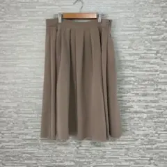 グラシア ✨プリーツスカート ベージュ M ミモレ丈 上品