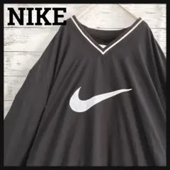 【希少】NIKE ナイキナイロンジャケット　白タグプルオーバー　刺繍　リブライン