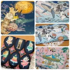 モコ様おまとめ⭐️ふわふわガーゼハンカチ⭐️おとぎの国の猫と仲間
