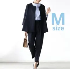 【数量限定】 パンツスーツ　ジャケット　ネイビー　フォーマル　セレモニースーツ