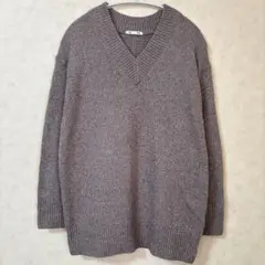 GU Vネックニット セーター S ミックスカラー