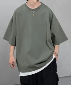 perushu ワンポイントロゴ刺繍Tシャツ Mのサムネイル