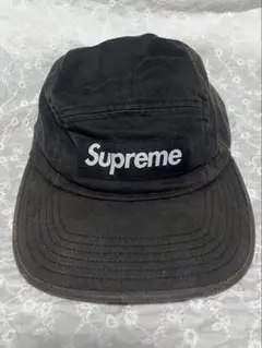 Supreme Logo Camp Cap ダークブラウン USA製のサムネイル
