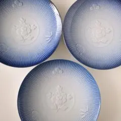 有田焼 大皿 3枚セット 24.5cm 萬泉作 八千代 和食器 青のサムネイル