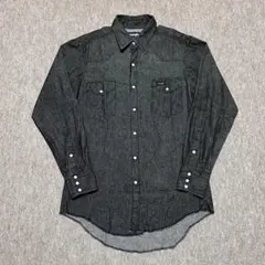 Wrangler デニムウエスタンシャツ 先染めブラック USA製 Wrangler デニムウエスタンシャツ 先染めブラック USA製 - メルカリ