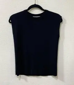 【美品】ROPE' PICNIC カットソー ノースリーブ38 ブラック