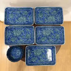 新品 天下一筑後窯 唐草 長角皿 5枚セット お祝い 新生活 - メルカリ