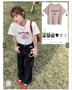 GRL チェーンステッチロゴTシャツ