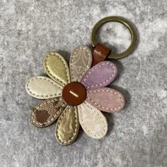 COACH コーチ バッグチャーム デイジー フラワー 花 ピンク