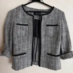 CASTITA ノーカラージャケット ツイード　7号