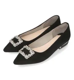 ビジューモチーフフラットパンプス オリエンタルトラフィック